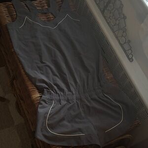 Women's Gray Sleeveless Romper